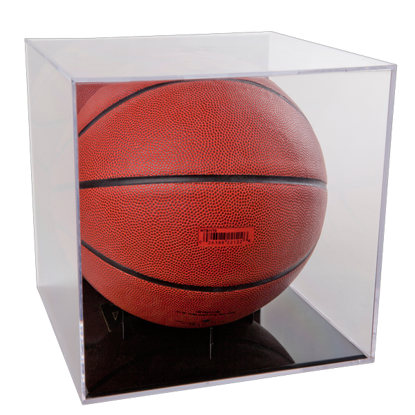1 NEW Ballqube Grandstand Basketball Display Case Box w/ Black Base 