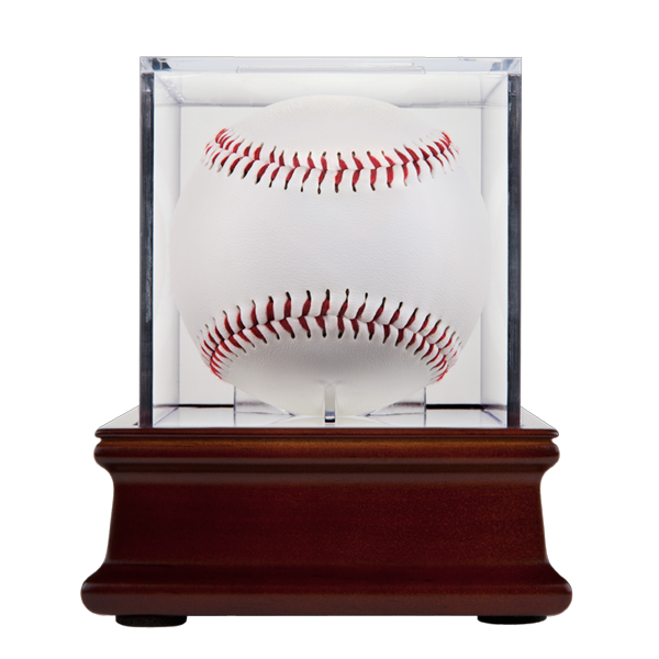 Wood Base UV Grandstand Baseball Display