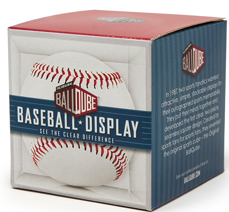 Baseball 2 Pack UV Protected Square Ball Holder Display Case by BCW 