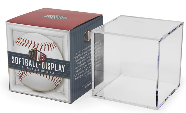 THE ORIGINAL BALLQUBE Softball Display Case